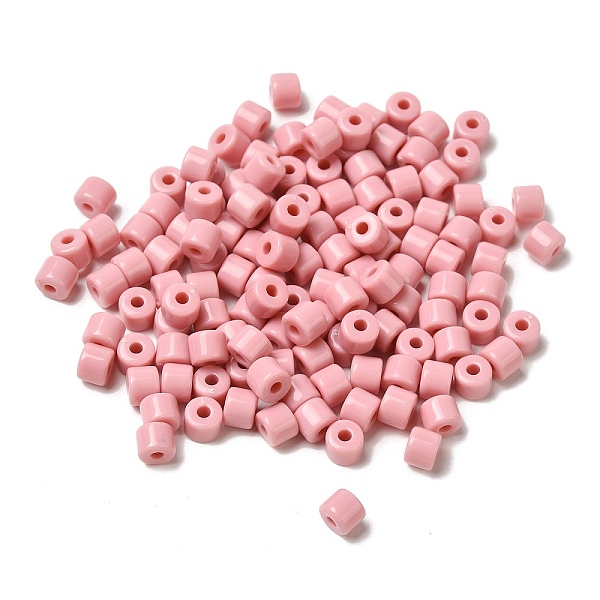 

PandaHall Opaque Acrylic Beads, Column, Pink, 6.5x5mm, Hole: 2.2mm Acrylic Column Pink