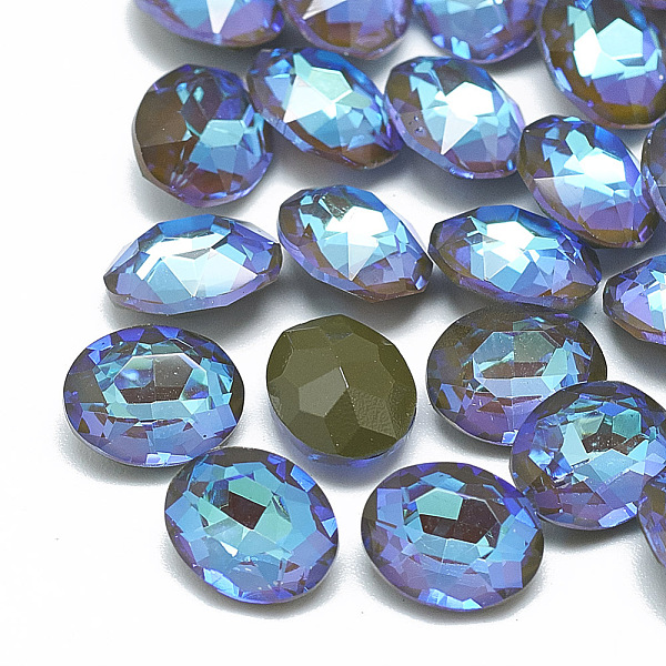 PandaHall Pointed Back K9 Glass Rhinestone Cabochons, Back Plated, Fluorescent, Oval, Olivine, 10x8x5mm Glass Rhinestone Oval PandaHall Pointed Back K9 Glass Rhinestone Cabochons, Back Plated, Fluorescent, Oval, Olivine, 10x8x5mm Glass Rhinestone Oval
