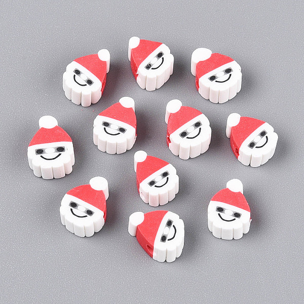 クリスマステーマ手作りポリマークレイビーズ