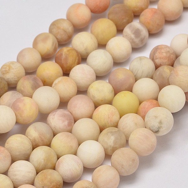 

PandaHall Round Natural Yellow Sunstone Beads Strands, 10mm, Hole: 1mm, about 39pcs/strand, 15.4 inch Sunstone Round