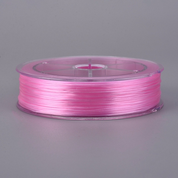 

PandaHall Flat Elastic Crystal String, Elastic Beading Thread, for Stretch Bracelet Making, Pink, 0.8mm, about 109.36 yards(100m)/roll...