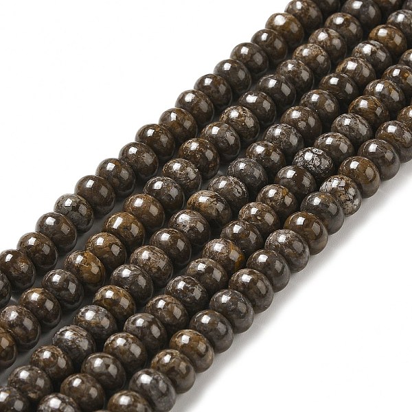 

PandaHall Natural Red Snowflake Obsidian Beads Strands, Rondelle, 8x5mm, Hole: 0.7mm, about 70pcs/strand, 14.76~14.96 inch(37.5~38cm)...