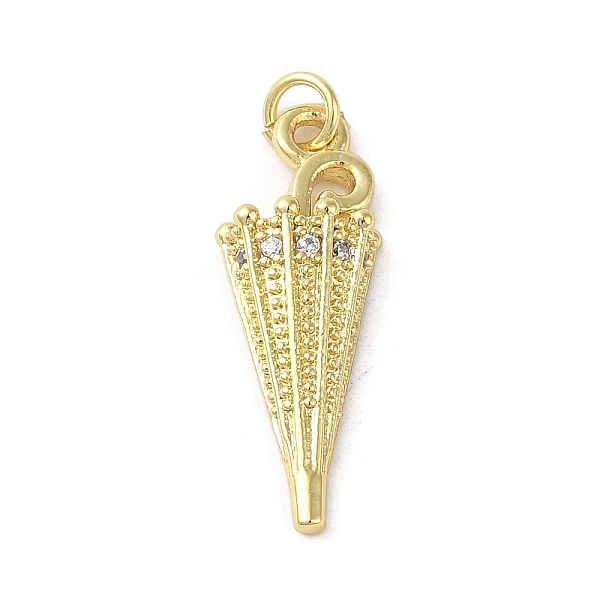 

PandaHall Rack Plating Brass Micro Pave Cubic Zirconia Pendants, Umbrella, Long-Lasting Plated, Cadmium Free & Lead Free, Real 18K Gold..., Clear