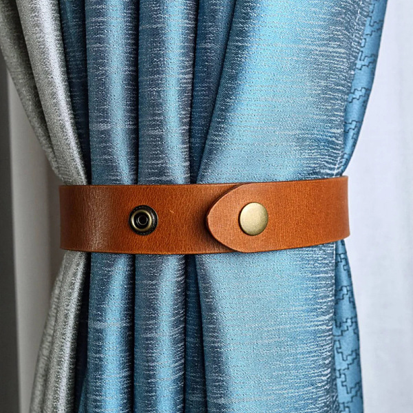 PU Leather Curtain Tiebacks Clips