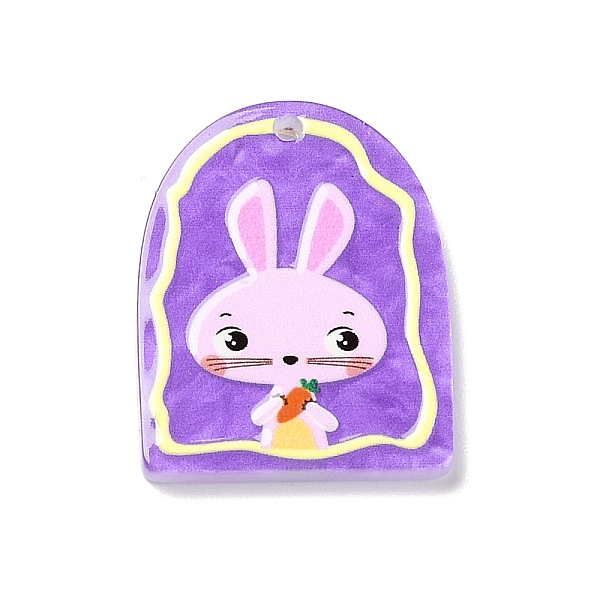 

PandaHall Printed Opaque Acrylic Pendants, Arch, 30x22.5x2mm, Hole: 1.8mm Acrylic Arch