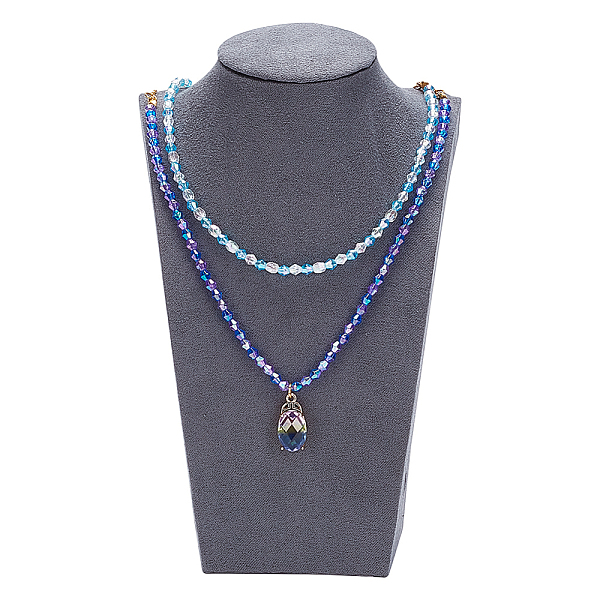 

PandaHall DELORIGIN Velvet Jewelry Bust Display Holder, Bust Shaped Single Necklace Display Holder for earring, bracelet, pendant display...