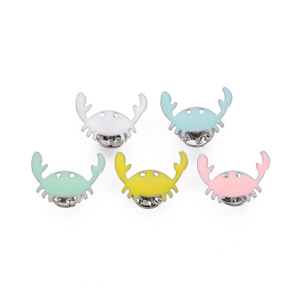 

PandaHall Cute Crab Enamel Pin, Animal Brass Enamel Brooch for Backpack Clothes, Nickel Free, Mixed Color, Platinum, 15x21mm Brass..., Multicolor