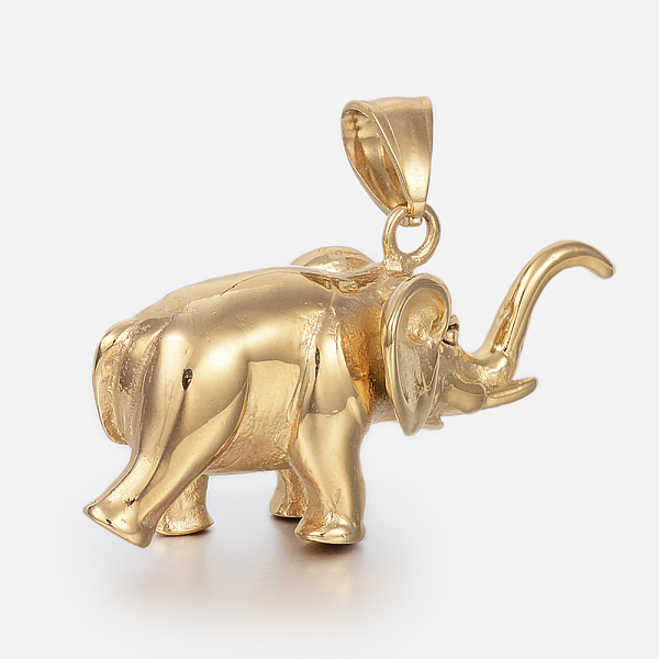

PandaHall 304 Stainless Steel Pendants, Elephant, Mixed Color, 24x46x18.5mm, Hole: 5x8mm 304 Stainless Steel Elephant