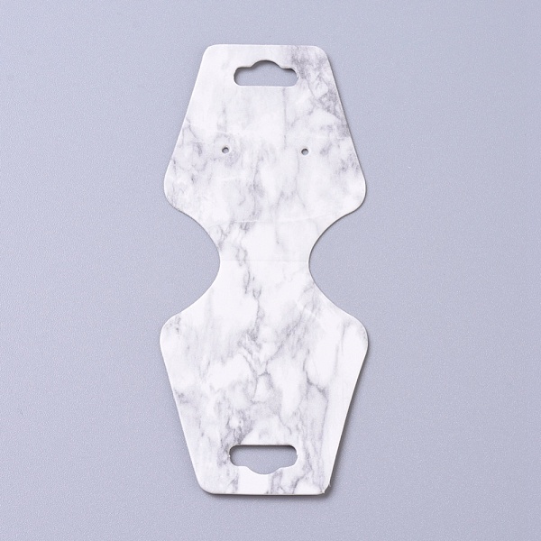 

PandaHall Paper Earring Display Cards, Marble Texture Pattern, White, 10.8x4.45x0.04cm Paper Trapezoid White