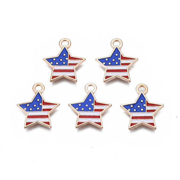 

PandaHall Star Alloy Enamel Pendants, Blue, 18.5x15.5x1.5mm, Hole: 2mm Alloy+Enamel Star Blue