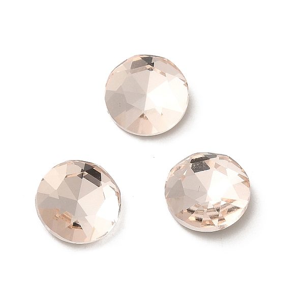 

PandaHall Glass Rhinestone Cabochons, Point Back & Back Plated, Faceted, Flat Round, Light Peach, 8x3mm Glass Rhinestone Flat Round Pink