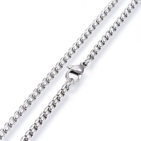 

PandaHall 304 Stainless Steel Rolo Chain Necklaces, with Lobster Claw Clasps, Stainless Steel Color, 31.5 inch(80cm) 304 Stainless Steel