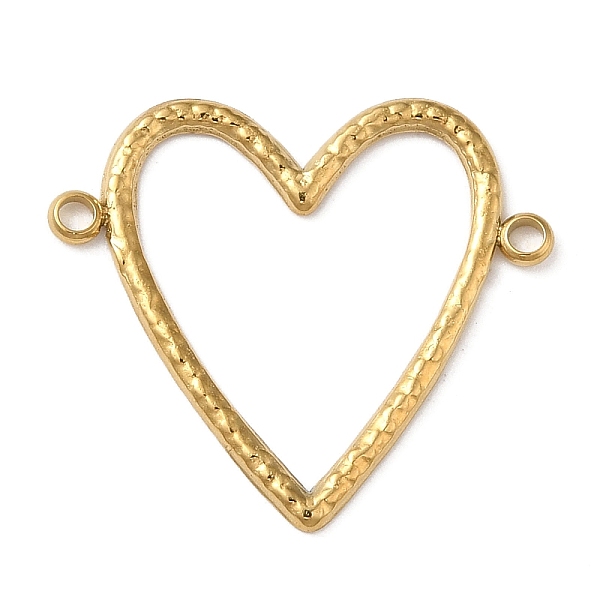 

PandaHall 304 Stainless Steel Connector Charms, Heart Links, Real 18K Gold Plated, 19x22x1mm, Hole: 1.5mm 304 Stainless Steel Heart