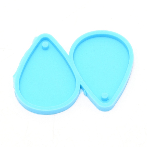 

PandaHall DIY Earring Silicone Molds, Resin Casting Molds, For UV Resin, Epoxy Resin Jewelry Making, Teardrop, Deep Sky Blue, 43x54x4mm...