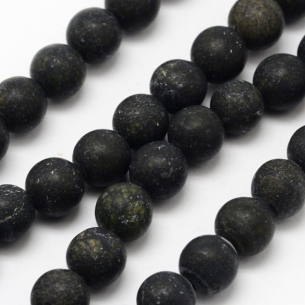 

PandaHall Natural Serpentine/Green Lace Stone Beads Strands, Frosted, Round, 12mm, Hole: 1mm, about 32pcs/strand, 15.1 inch Serpentine Round...