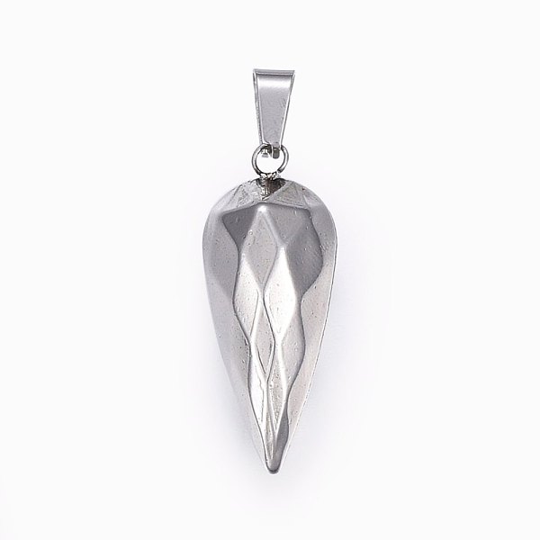 

PandaHall 304 Stainless Steel Textured Pendants, Faceted Teardrop, Stainless Steel Color, 31x12x12mm, Hole: 8x4mm 304 Stainless Steel...