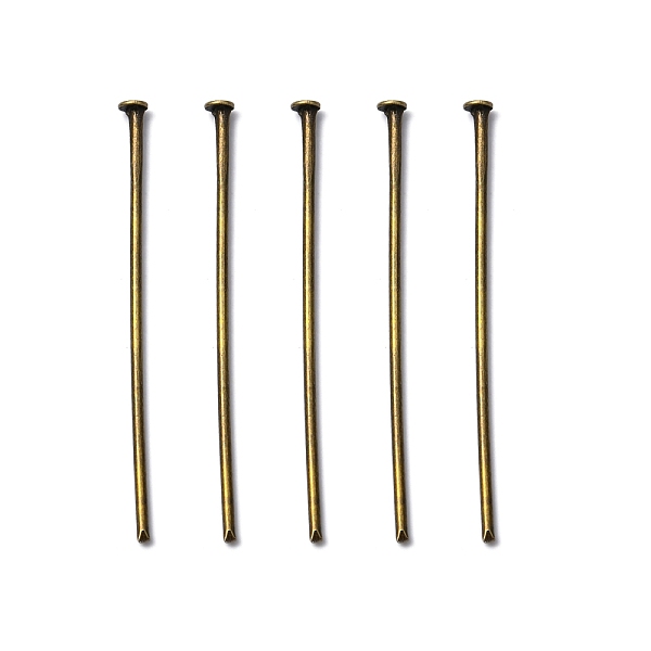 

PandaHall Iron Flat Head Pins, Cadmium Free & Nickel Free & Lead Free, Antique Bronze, 30x0.75~0.8mm, 20 Gauge, about 6730pcs/1000g, Head...
