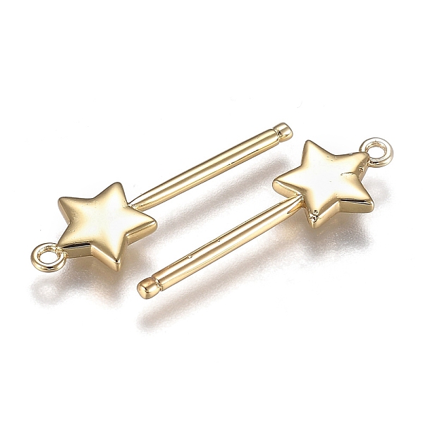 

PandaHall Brass Pendants, Long-Lasting Plated, Cadmium Free & Lead Free, Star Magic Stick, Golden, 27x9x2mm, Hole: 1.4mm Brass Star