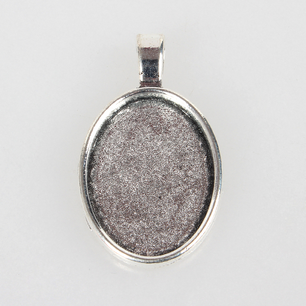 

PandaHall Vintage Tibetan Style Alloy Pendant Cabochon Settings, Cadmium Free & Lead Free, Plain Edge Bezel Cups, Antique Silver, Tray...