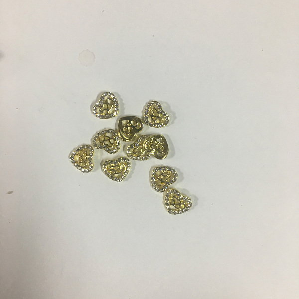 

PandaHall Alloy Rhinestone Cabochons, Valentine's Day Nail Art Decoration Accessories, Cadmium Free & Lead Free, Heart with Number 520..., Clear