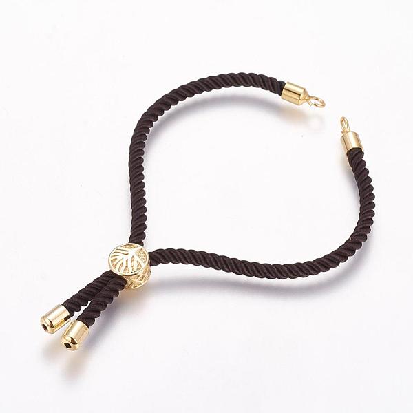 

PandaHall Nylon Cord Bracelet Making, with Brass Findings, Long-Lasting Plated, Cadmium Free & Nickel Free & Lead Free, Tree of Life..., Brown