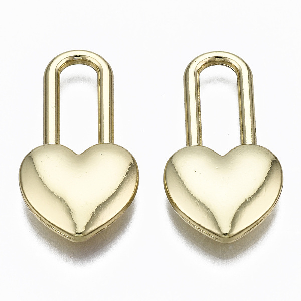 

PandaHall Alloy Pendants, Heart Lock, Cadmium Free & Lead Free, Light Gold, 26.5x14.5x4mm, Hole: 4.5x12mm Alloy Lock