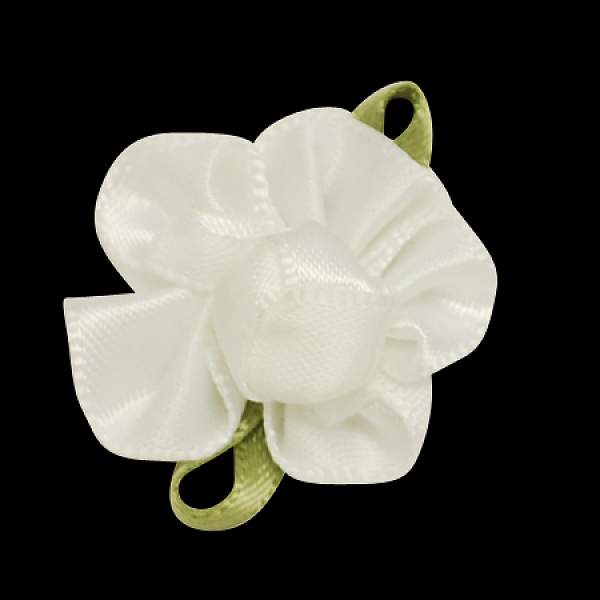

PandaHall Handmade Woven Costume Accessories, Flower, White, 20x26x12mm Cloth Flower White