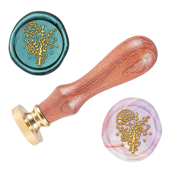 

PandaHall Wax Seal Stamp Set, Sealing Wax Stamp Solid Brass Head, Wood Handle Retro Brass Stamp Kit Removable, for Envelopes Invitations...