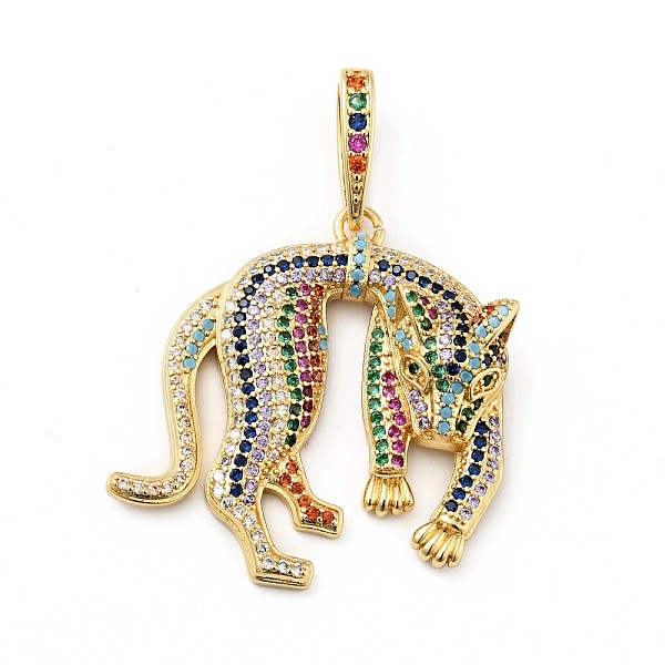 

PandaHall Rack Plating Brass Micro Pave Cubic Zirconia Pendants, Long-Lasting Plated, Lead Free & Cadmium Free, Real 18K Gold Plated...