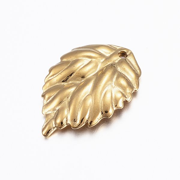 

PandaHall 304 Stainless Steel Pendants, Leaf, Golden, 21.5x14.5x1mm, Hole: 1mm 304 Stainless Steel Leaf