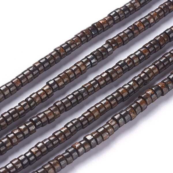 

PandaHall Natural Bronzite Bead Strands, Disc, Heishi Beads, 4x2~2.5mm, Hole: 0.8mm, about 164pcs/strand, 15.75''(40cm) Bronzite Disc