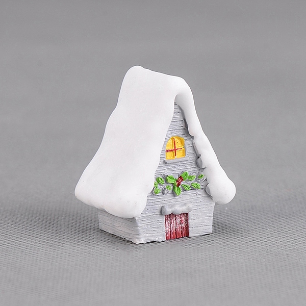 

PandaHall Resin House Sculpture Ornaments, Micro Landscape Home Dollhouse Accessories, Pretending Prop Decorations, WhiteSmoke, 23x26x46mm..., White