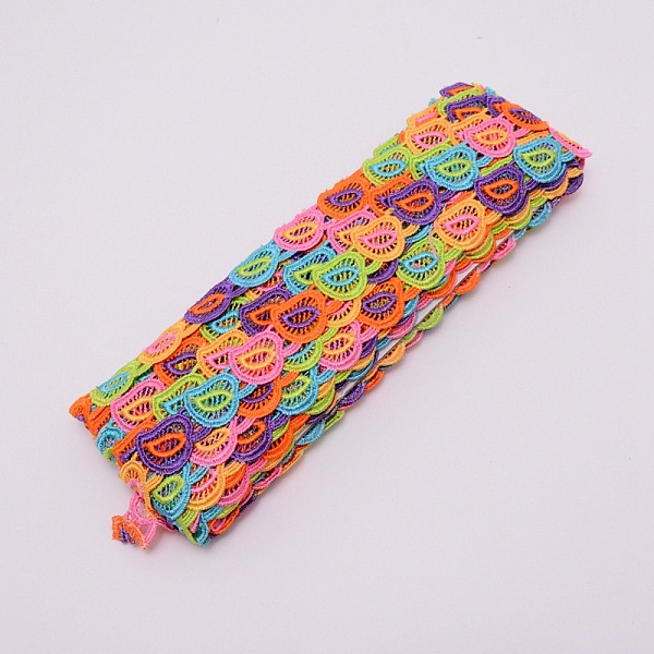 

PandaHall Heart Embroidered Polyester Ribbon, Edge Trim Ribbon, for DIY Sewing Supplies, Colorful, 1"(25mm), about 15yards/card(13.72m/card)...