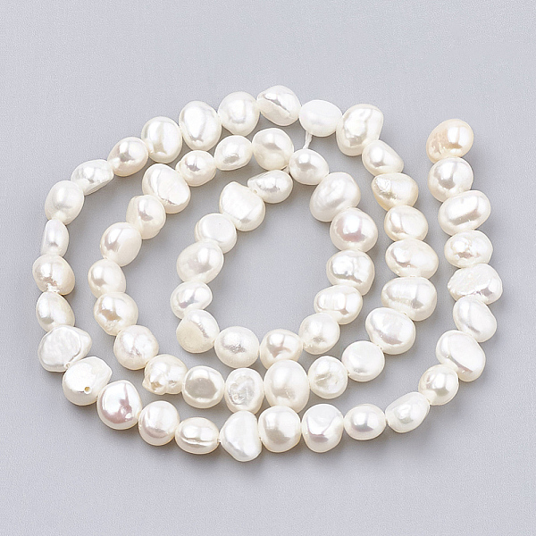

PandaHall Natural Cultured Freshwater Pearl Beads Strands, Two Sides Polished, Nuggets, Seashell Color, 5~7x5~6x3.5~4.5mm, Hole: 0.5mm...