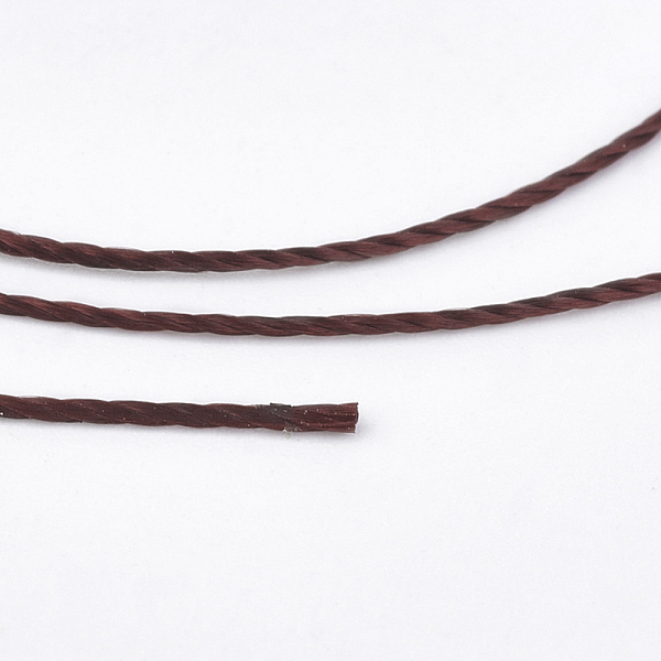

PandaHall Polyester Thread, for Custom Woven Jewelry Making, Coconut Brown, 1.2mm, about 170m/roll Polyester Brown