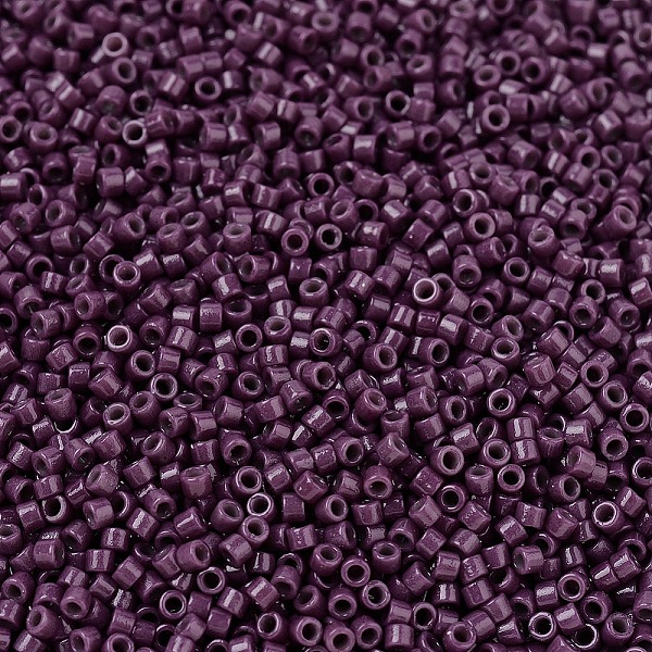 

PandaHall MIYUKI Delica Beads, Cylinder, Japanese Seed Beads, 11/0, (DB2360) Duracoat Opaque Dyed Grape, 1.3x1.6mm, Hole: 0.8mm, about..., Purple