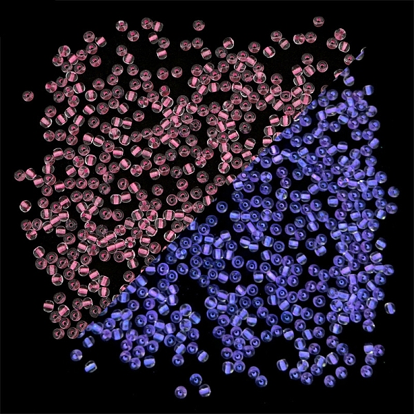 

PandaHall 8/0 Luminous Glass Seed Beads, Inside Colours, Glow in the Dark Round Beads, Pearl Pink, 3mm, Hole: 1mm, about 220Pcs/bag Glass