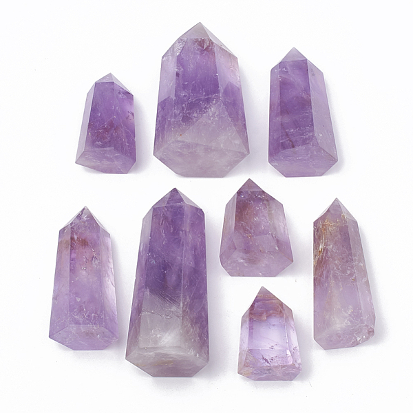 

PandaHall Natural Amethyst Home Decorations, Display Decoration, Healing Stone Wands, for Reiki Chakra Meditation Therapy Decos, Hexagon...