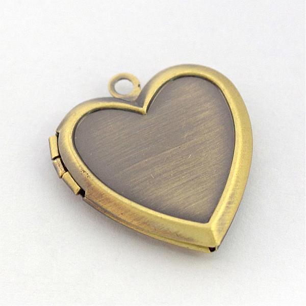 

PandaHall Brushed Brass Photo Locket Pendant Cabochon Settings, Heart, Antique Bronze, Tray: 15x18mm, 25x23x5mm, Hole: 2mm, Inner Measure...