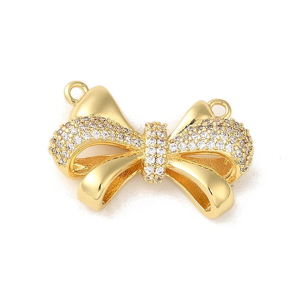 

PandaHall Rack Plating Brass Micro Pave Clear Cubic Zirconia Pendants, Long-Lasting, Lead Free & Cadmium Free, Real 18K Gold Plated, Bowknot...