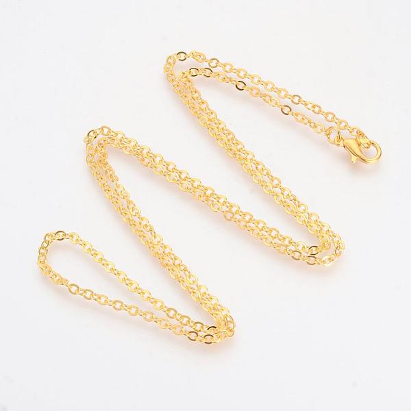 

PandaHall Brass Cable Chains Necklaces, Golden, 23.6 inch(60cm) Brass