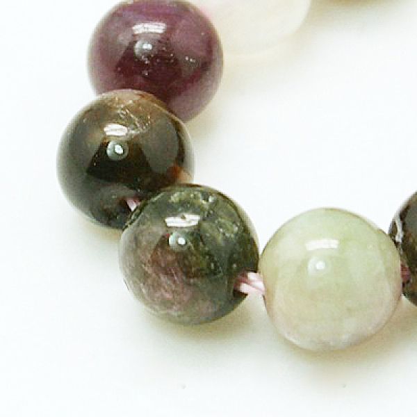 

PandaHall Natural Tourmaline Beads strands, Round, 4mm, Hole: 1mm Tourmaline Round