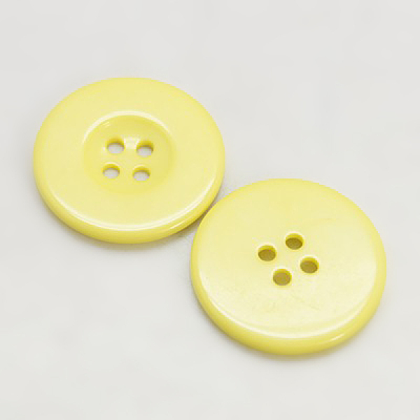 

PandaHall Resin Buttons, Dyed, Flat Round, Yellow, 25x3mm Resin Flat Round Yellow