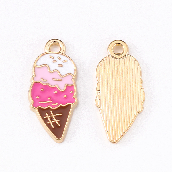 

PandaHall Alloy Enamel Pendants, Ice-cream, Light Gold, Colorful, 21x9.5x1.5mm, Hole: 1.6mm Alloy+Enamel Food