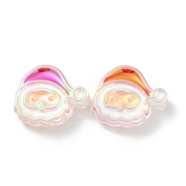 

PandaHall UV Plating Acrylic Beads, with Enamel, Iridescent, Christmas Decorations Theme, Santa Claus, 21.5x25x8.5mm, Hole: 3.5mm Acrylic..., Pink