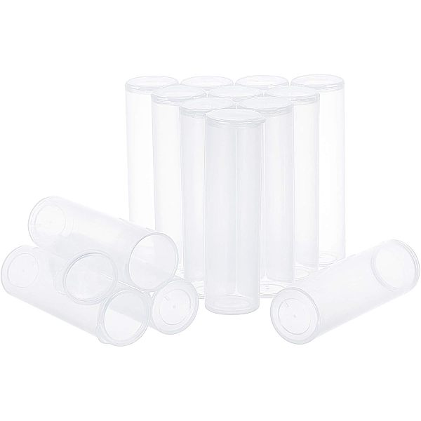 SuperZubehör 15pcs Spalte Transparente Kunststoffperlenbehälter Mit Deckel 8.8x3.1cm Perlensortierbehälter Box Für Schmuckperlen Pillen...