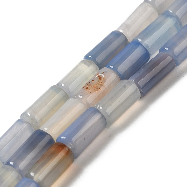 

PandaHall Natural Agate Beads Strands, Dyed & Heated, Column, Light Steel Blue, 8~8.5x14.5~16mm, Hole: 1.6mm, about 12pcs/strand...