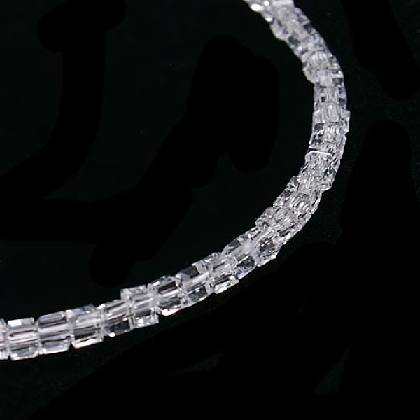 

PandaHall Transparent Cube Shaped Crystal Glass Beads Strands, Faceted, Clear, 2x2x2mm, Hole: 1mm, about 101pcs/strand, 9 inch Glass Cube...