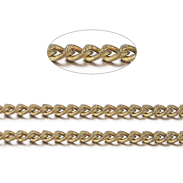 

PandaHall Brass Twisted Chains, Curb Chains, Diamond Cut, Soldered, Faceted, with Spool, Oval, Lead Free & Cadmium Free, Antique Bronze...