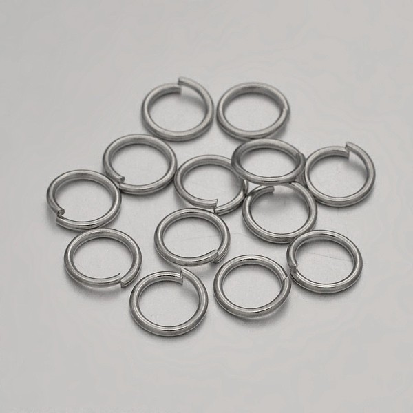 

PandaHall Brass Open Jump Rings Jump Rings, Platinum, 18 Gauge, 8x1mm, Inner Diameter: 6mm, about 142pcs/20g Brass